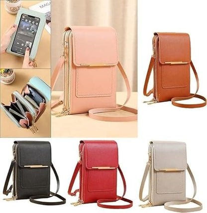 Anti-Theft Double Layer Leather Ladies Sling Bag